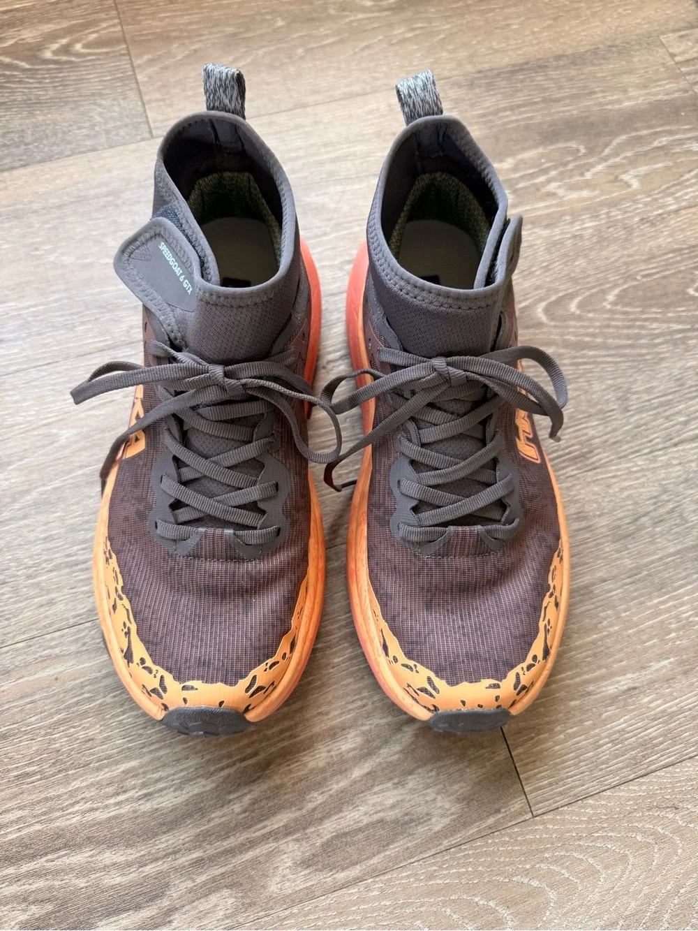 Hoka Women’s Speedgoat 6 GTX Trail Shoes - Orange/Gray